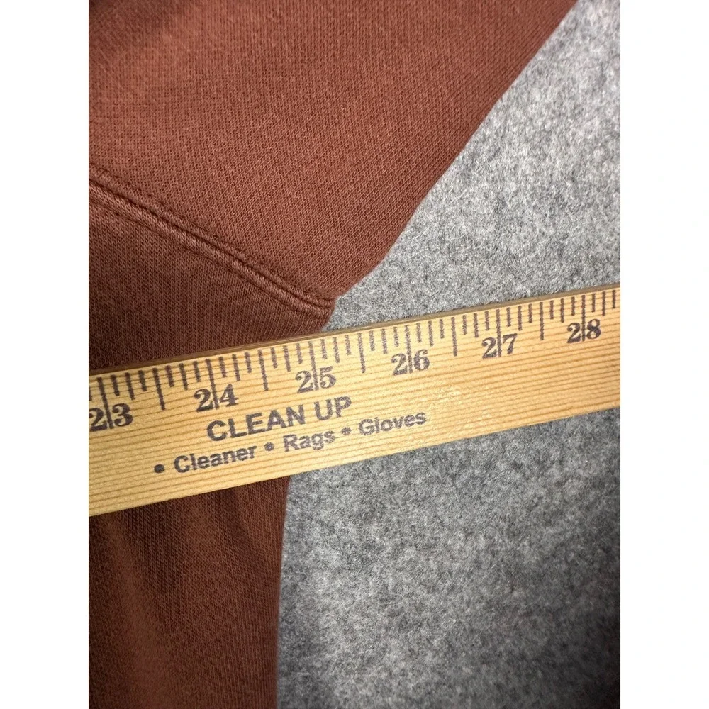 The North Face Mens Large Clay Brown Fleece Pullover Hoodie Logo Sweatshirt‎
